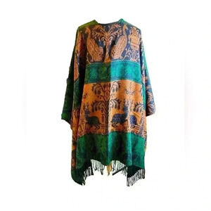 Tie Rack Art of the Scarf Warm Shawl Deer Animal Scene